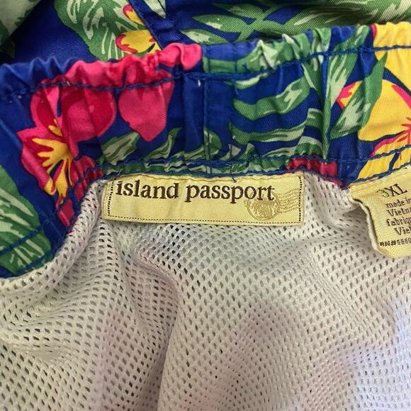 Paradise Island 3XL Men Island Mesh Lined Swim Trunks Board Shorts Surf Tropical - Picture 4 of 6